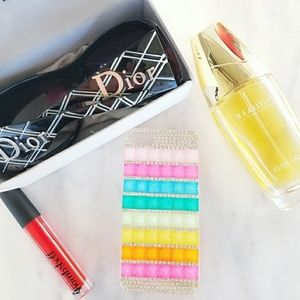 #B I Phone 5 Crystal Cell Case Rainbow Crystals